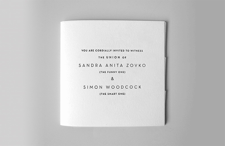 wedding invites i created for my friends sandra (the funny one